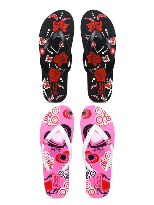 multi colored rubber slippers flip flops - 21099935 -  Standard Image - 0