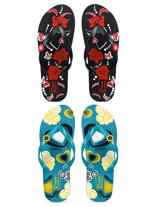 multi colored rubber slippers flip flops - 21099938 - Standard Image - 0