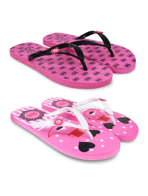 multicolored printed set of 2 slippers flip flop - 21099978 - Standard Image - 0