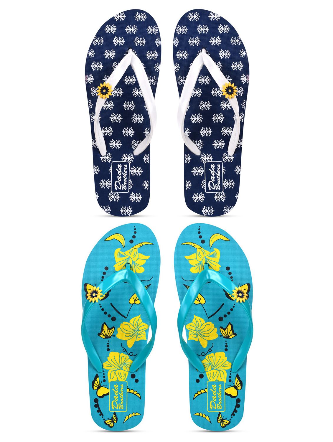 multicolored printed set of 2 slippers flip flop - 21100012 - Zoom Image - 0
