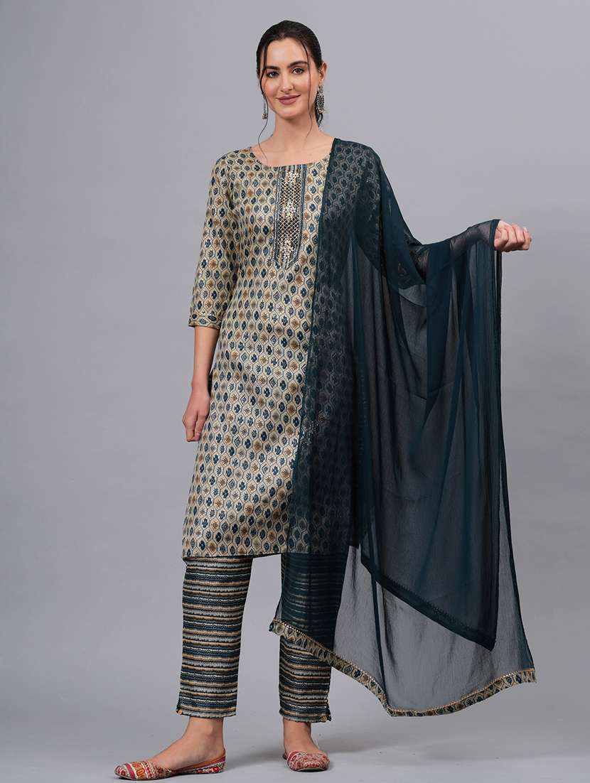 women printed kurta bottom with dupatta set - 21100092 - Zoom Image - 0