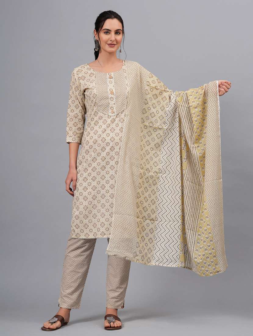 women printed kurta bottom with dupatta set - 21100111 - Zoom Image - 0