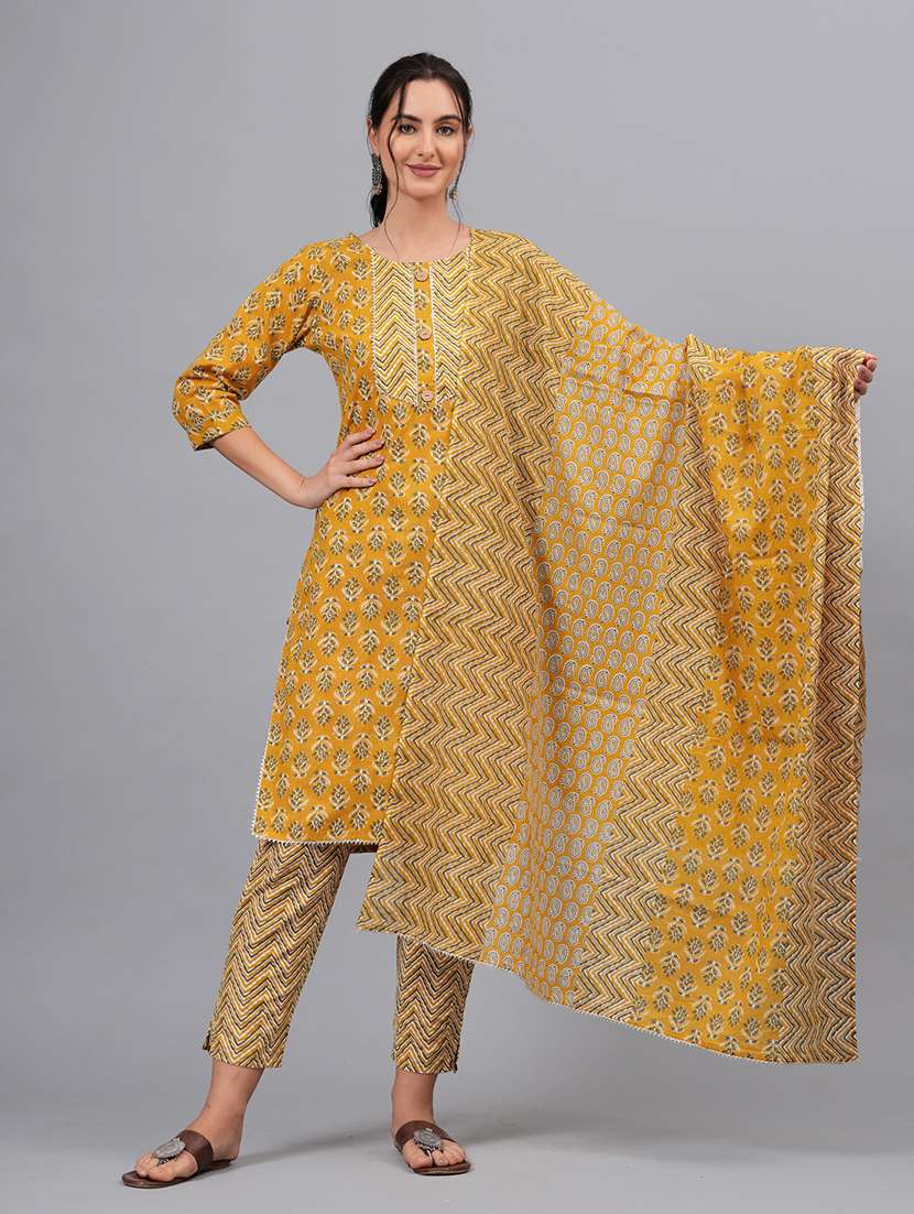 women printed kurta bottom with dupatta set - 21100112 -  Zoom Image - 0