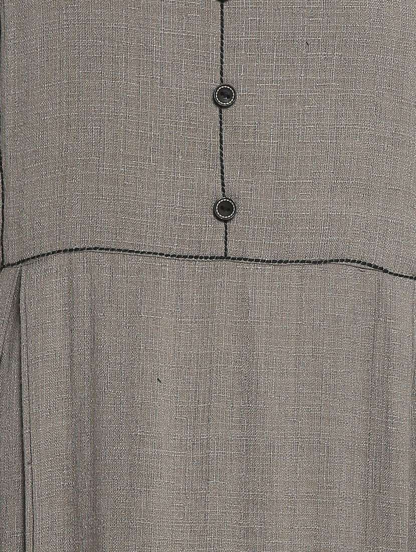 women three quarter sleeves straight kurta - 21100465 - Standard Image - 3
