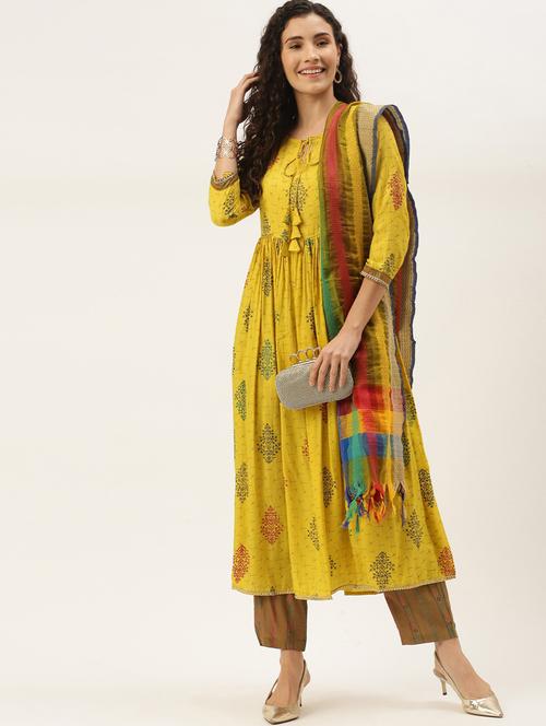 women kurta pant set with dupatta - 21100728 -  Standard Image - 0