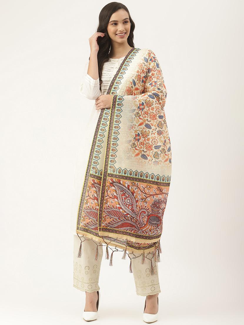 women white printed dupatta - 21100771 - Zoom Image - 0