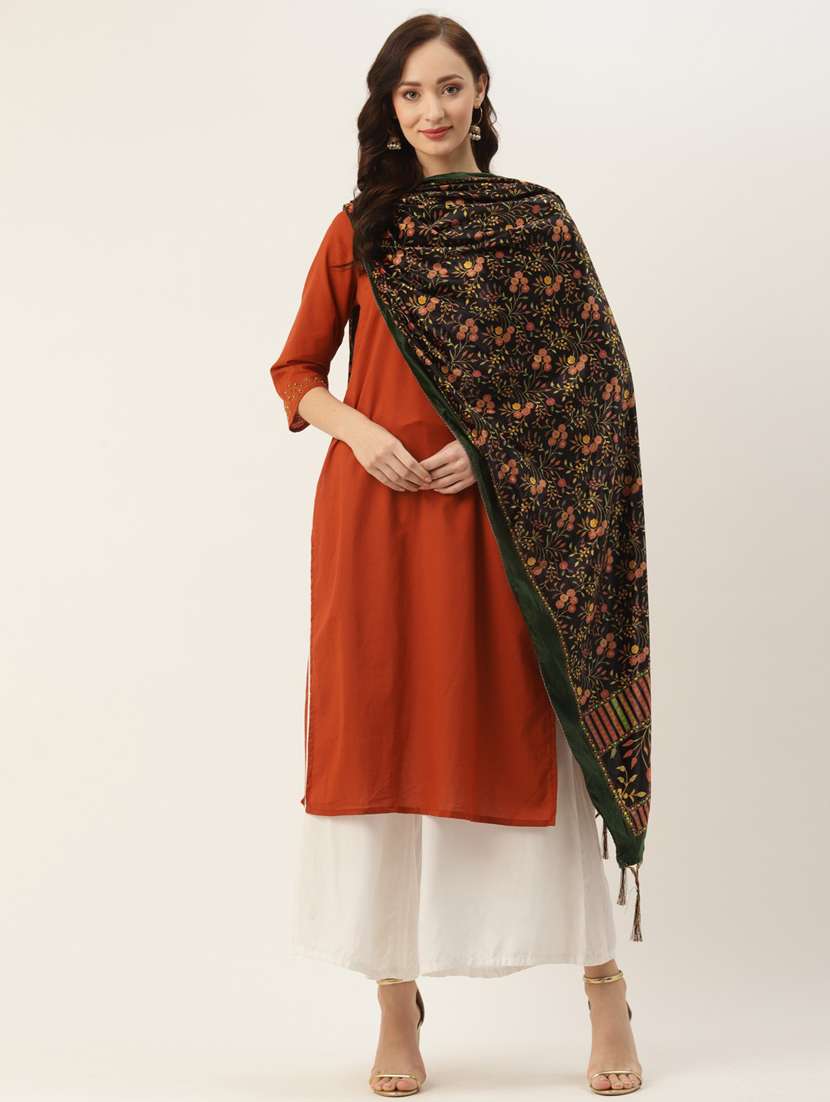 women black floral printed dupatta - 21100792 - Zoom Image - 0