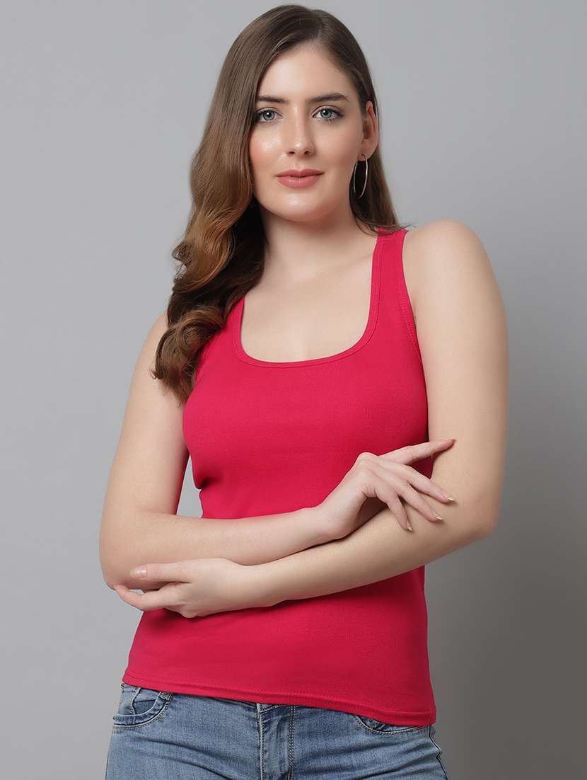 women sleeveless solid camisole