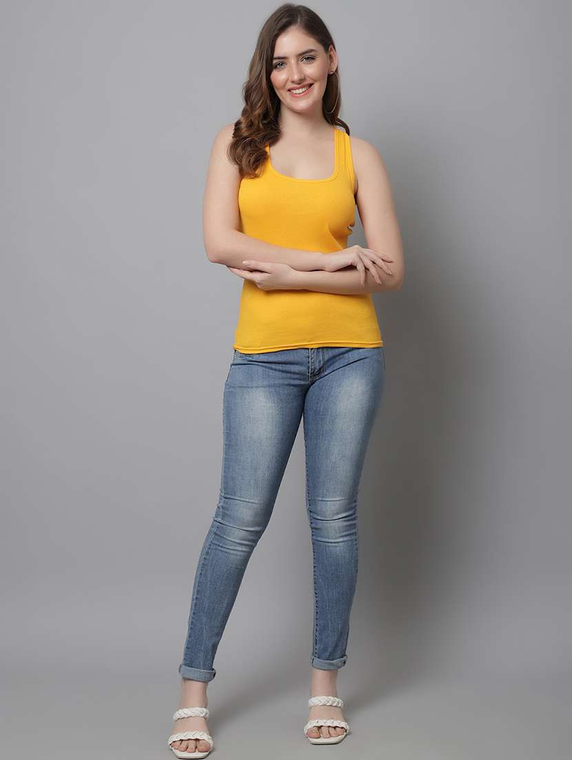 women solid sleeveless camisole - 21101017 - Standard Image - 3