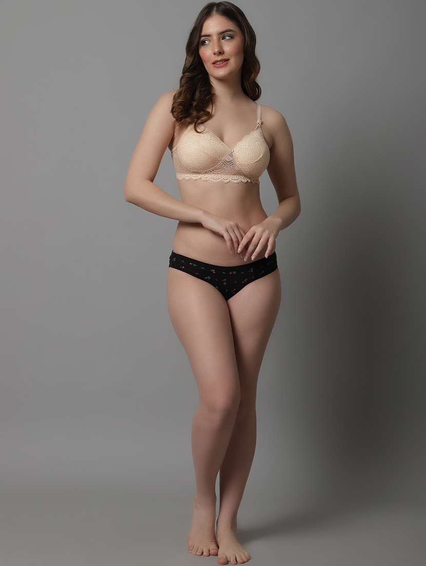 women multicolored printed set of 3 seamless panty - 21101407 - Standard Image - 3