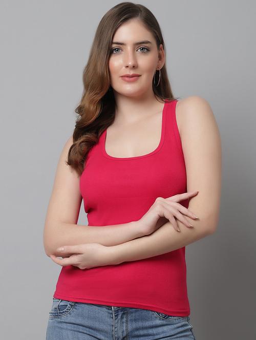 women sleeveless solid tank top - 21101599 - Standard Image - 0
