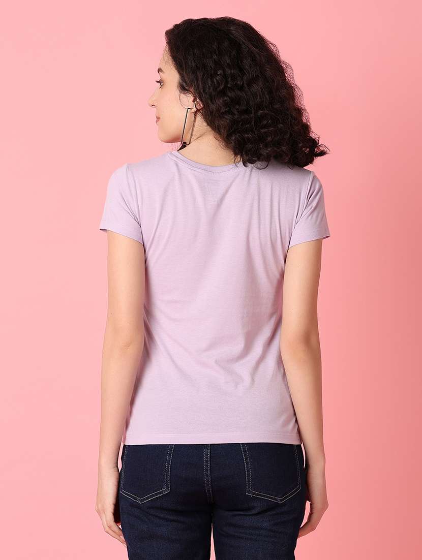 women purple printed regular t-shirt - 21101677 -  Standard Image - 3