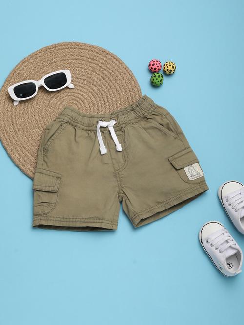 kids mid rise denim shorts - 21101707 - Standard Image - 0