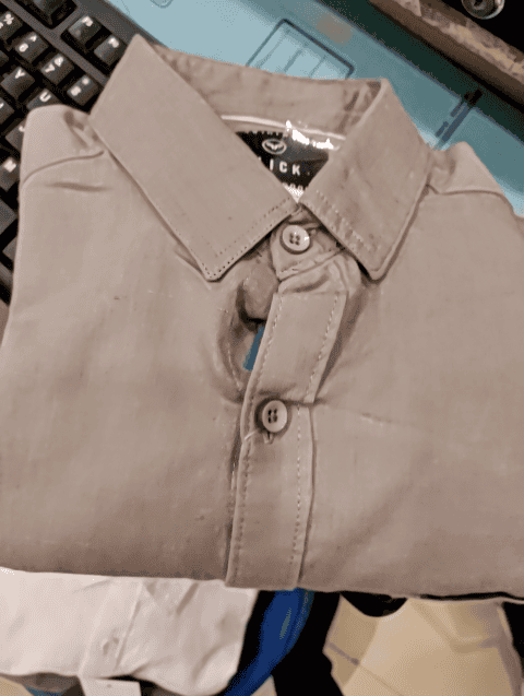 charcoal cotton linen casual shirt - 21101715 - Zoom Image - 0