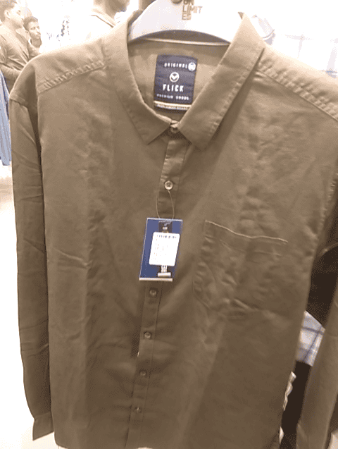 olive cotton linen casual shirt - 21101716 - Zoom Image - 0