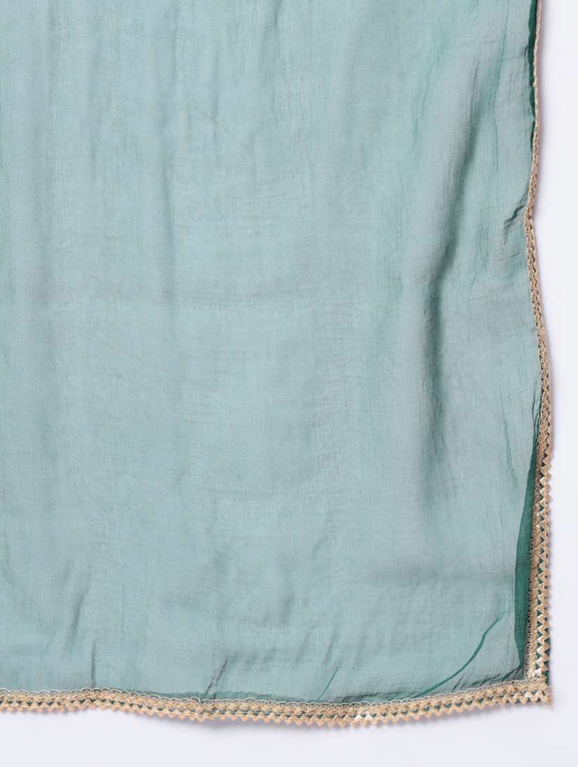 women three quarter sleeve kurta pant with dupatta set - 21102172 -  Standard Image - 5