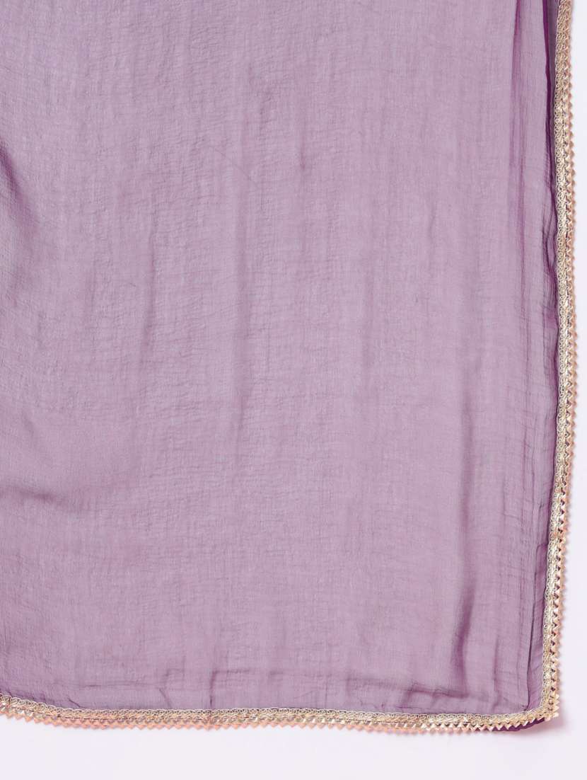 women purple kurta pant set with dupatta - 21102174 -  Standard Image - 5