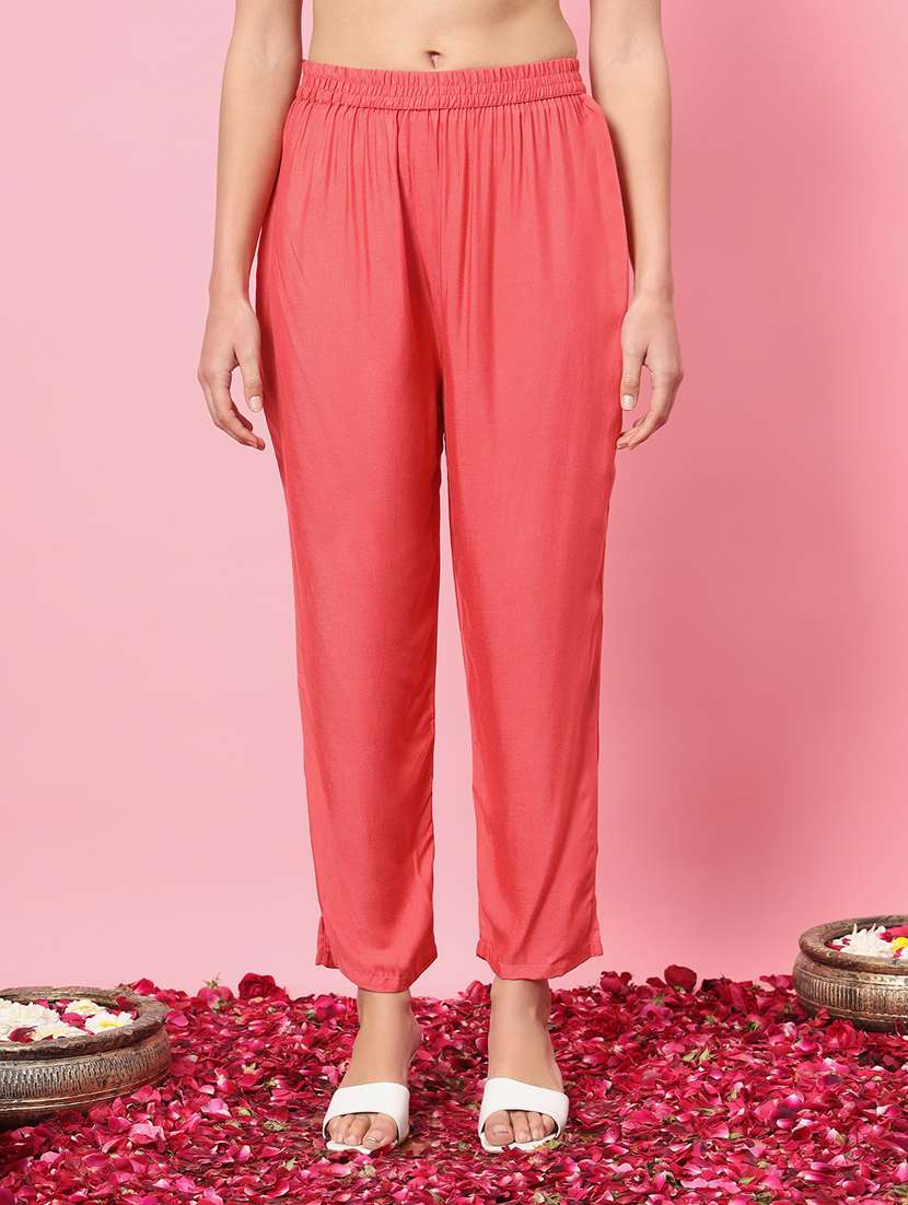 women peach kurta pant set with dupatta - 21102200 -  Standard Image - 3