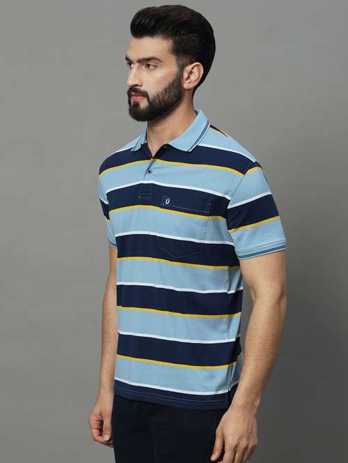 men striped polo t-shirt - 21102255 - Standard Image - 0