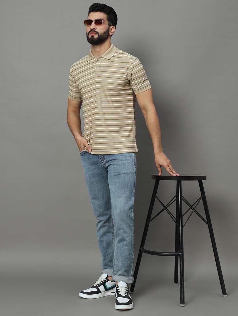 men striped polo t-shirt - 21102261 - Standard Image - 3