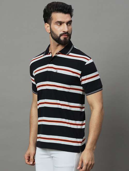 men striped polo t-shirt - 21102267 - Standard Image - 0