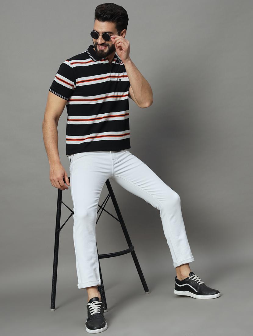men striped polo t-shirt - 21102267 - Standard Image - 3