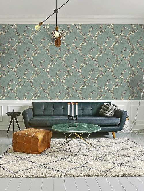 multi coloured floral printed wallpaper - 21102280 -  Standard Image - 0