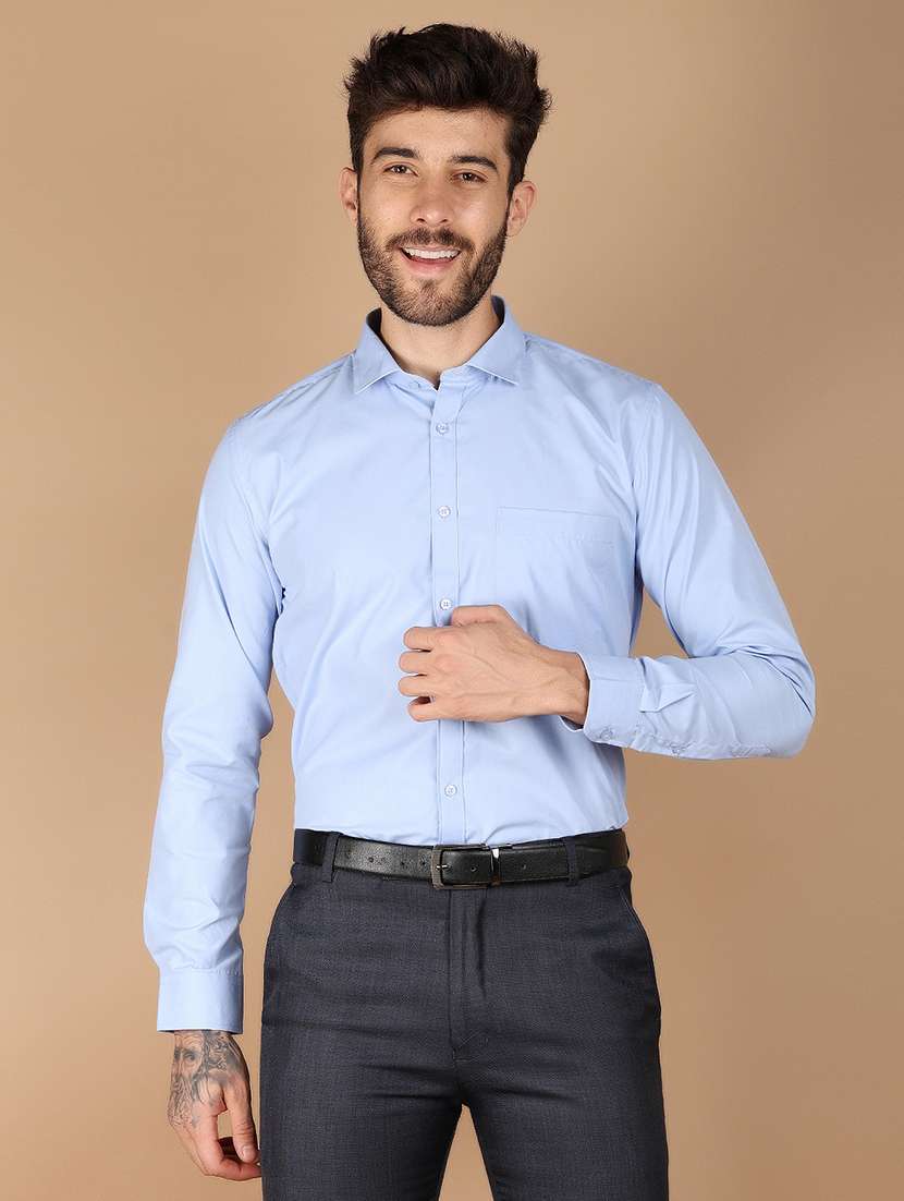 men long sleeved cotton formal shirt