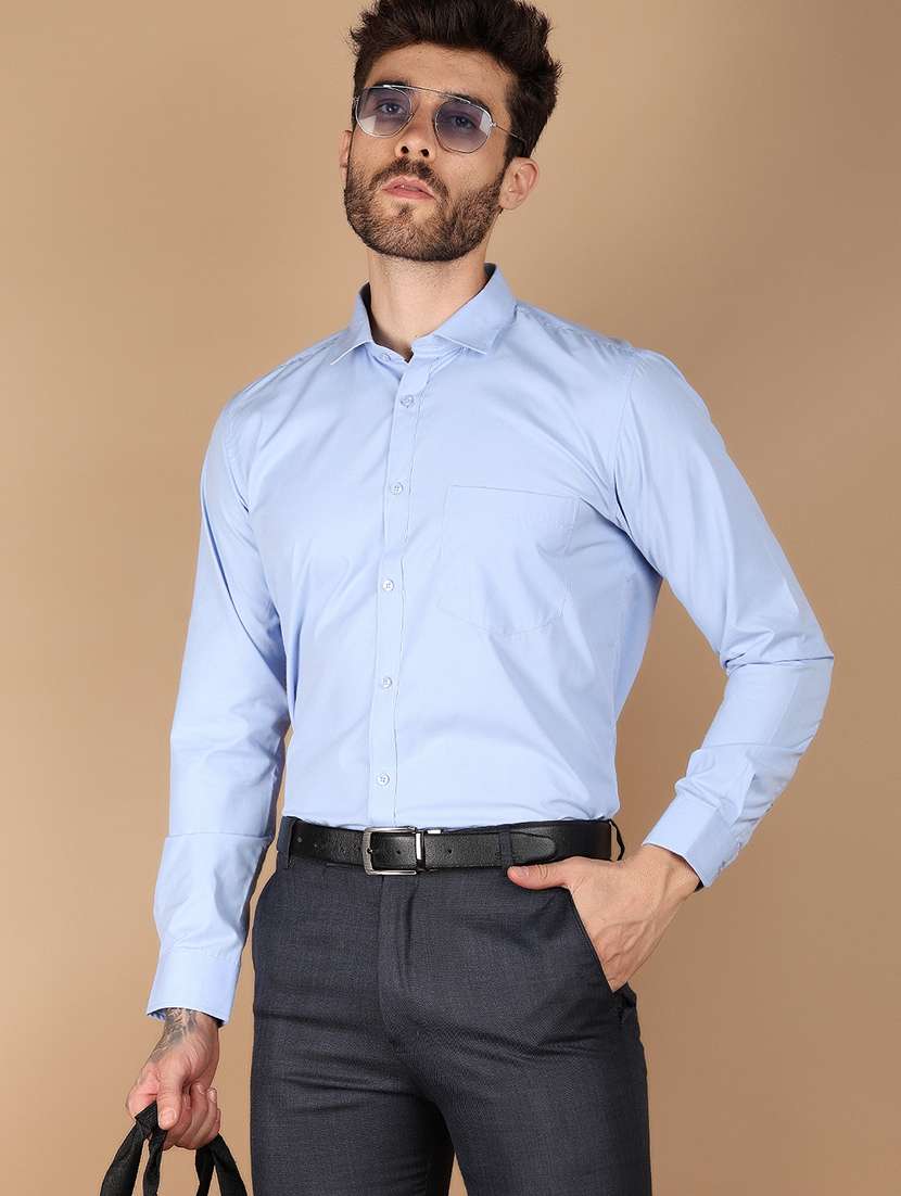 men long sleeved cotton formal shirt - 21102686 -  Standard Image - 3