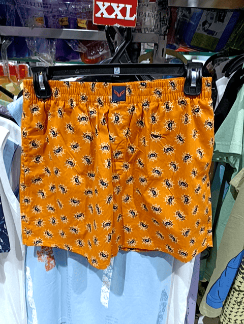 orange cotton woven boxer - 21102764 - Zoom Image - 0