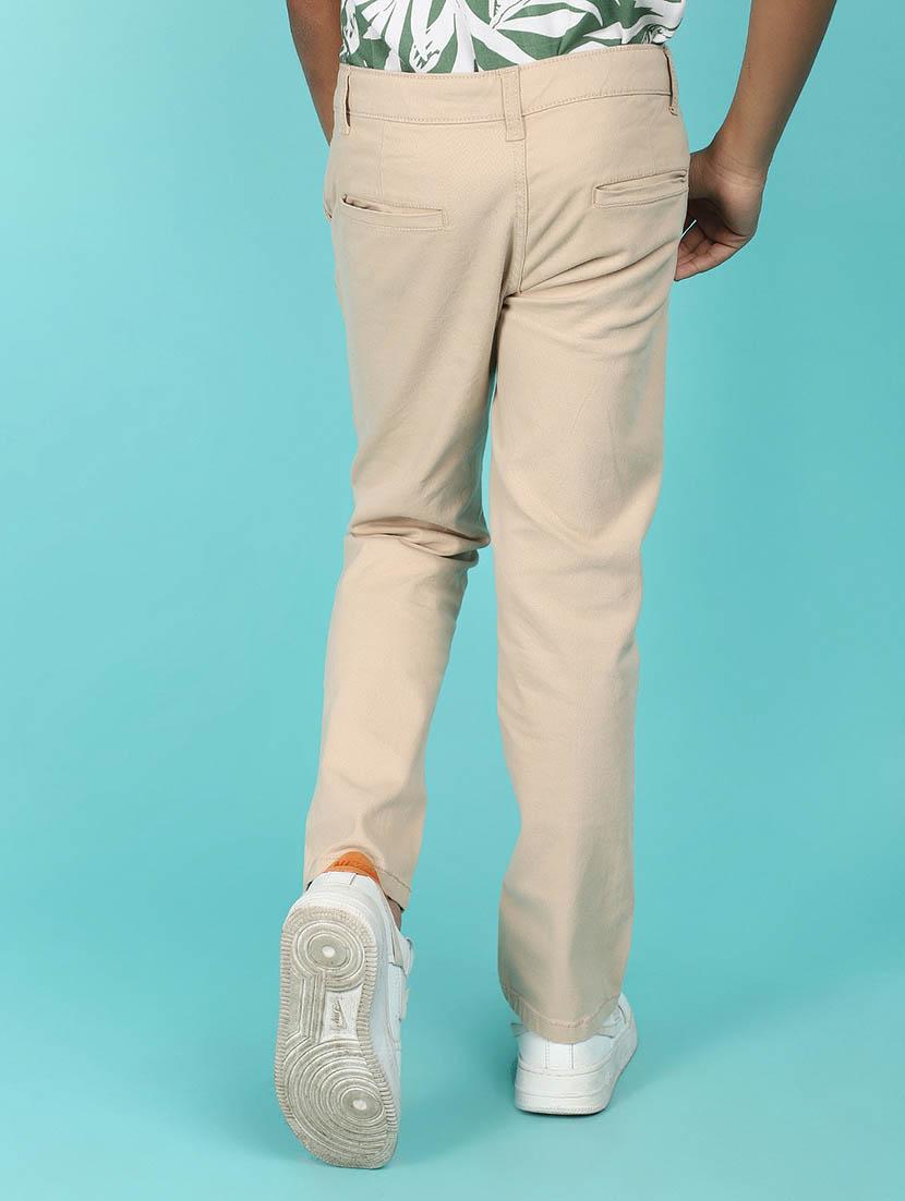 beige cotton chinos trouser - 21102840 - Standard Image - 3