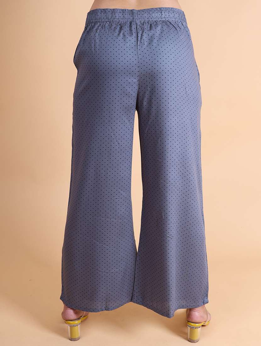 women polka dot mid rise palazzo - 21103182 -  Standard Image - 3