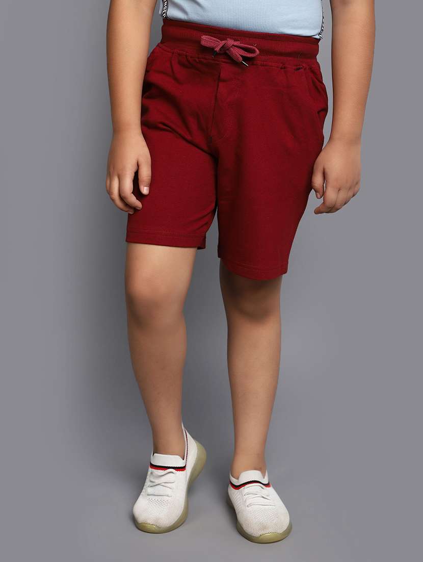 boys solid casual shorts
