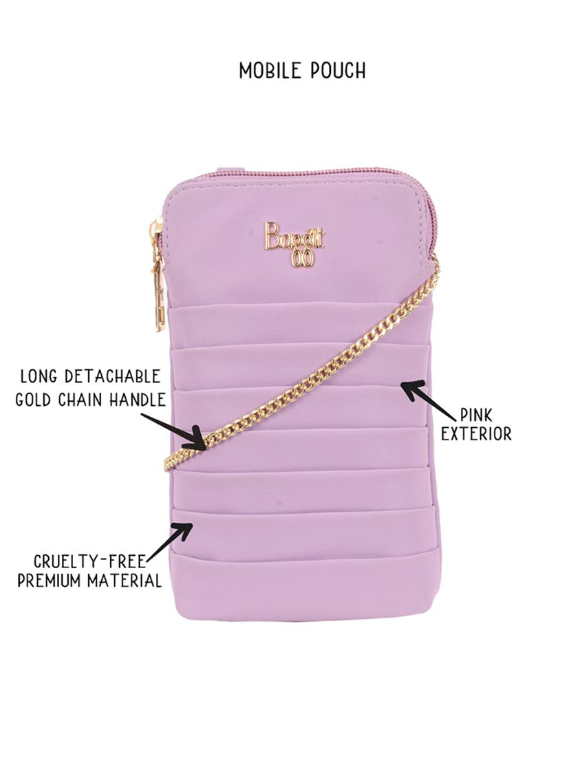 solid lavender detailed sling bag - 21103299 - Standard Image - 5