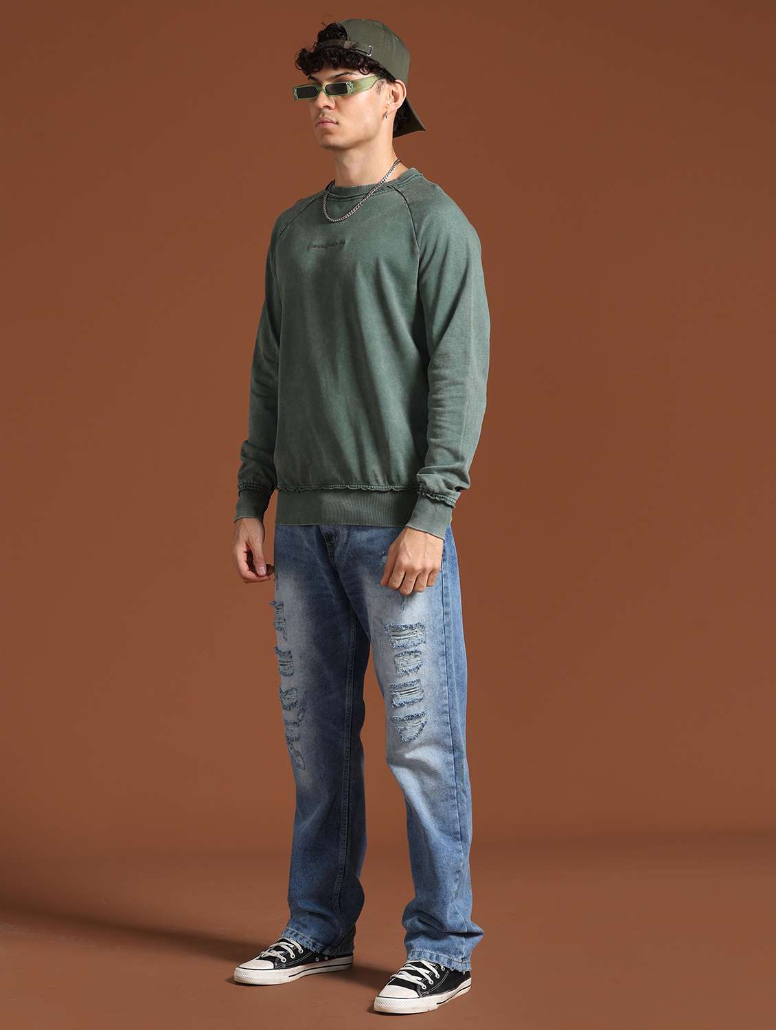 men long sleeved solid sweatshirt - 21103305 -  Standard Image - 3