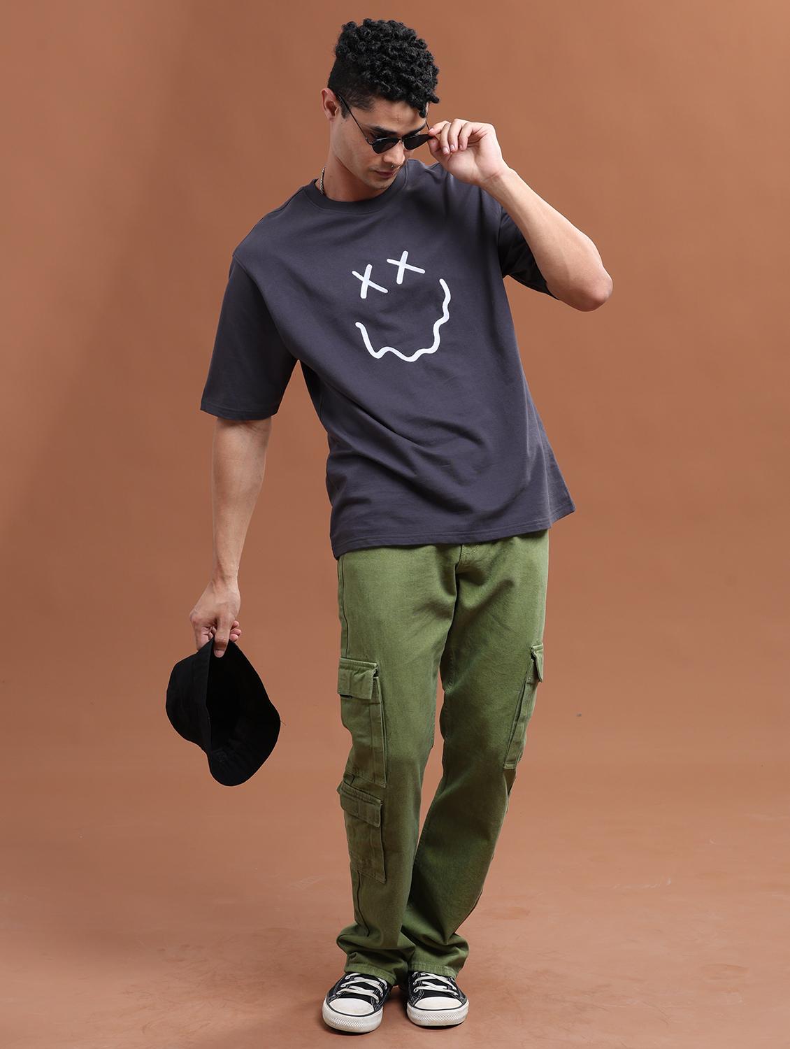 men mid rise plain cargo jeans - 21104052 - Standard Image - 3