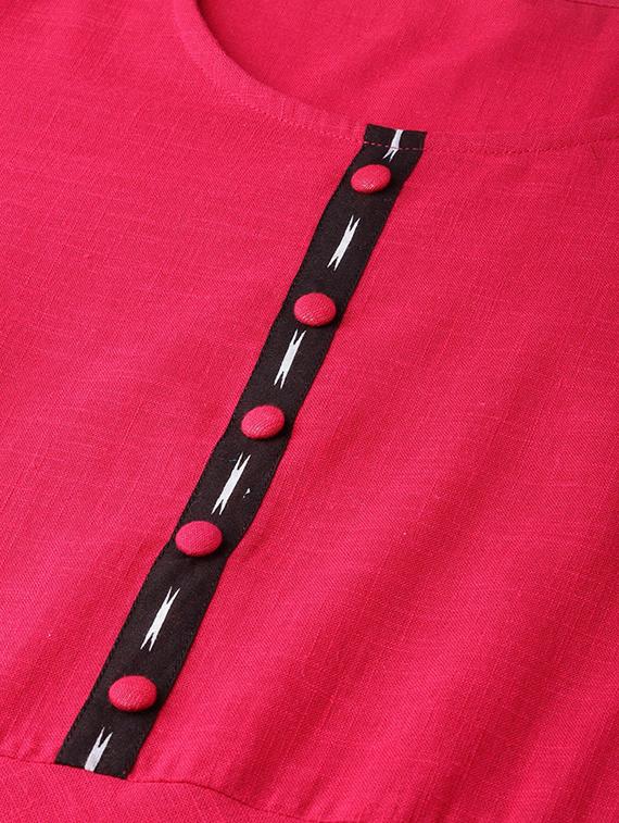 women three quarter sleeves a-line kurta - 21104240 - Standard Image - 3