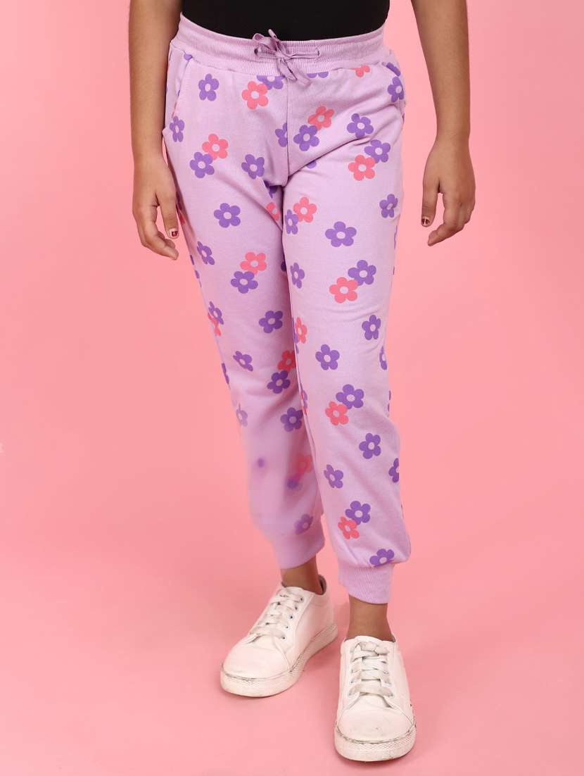 purple acrylic blend joggers