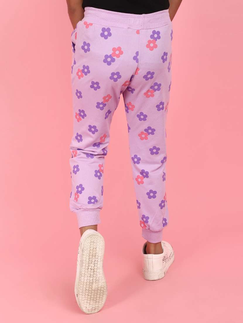 purple acrylic blend joggers - 21104324 -  Standard Image - 3
