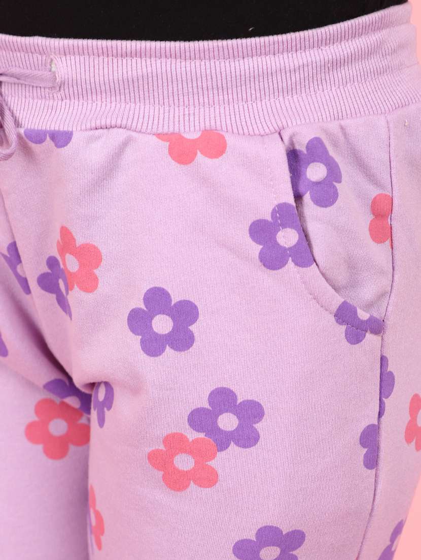 purple acrylic blend joggers - 21104324 -  Standard Image - 5