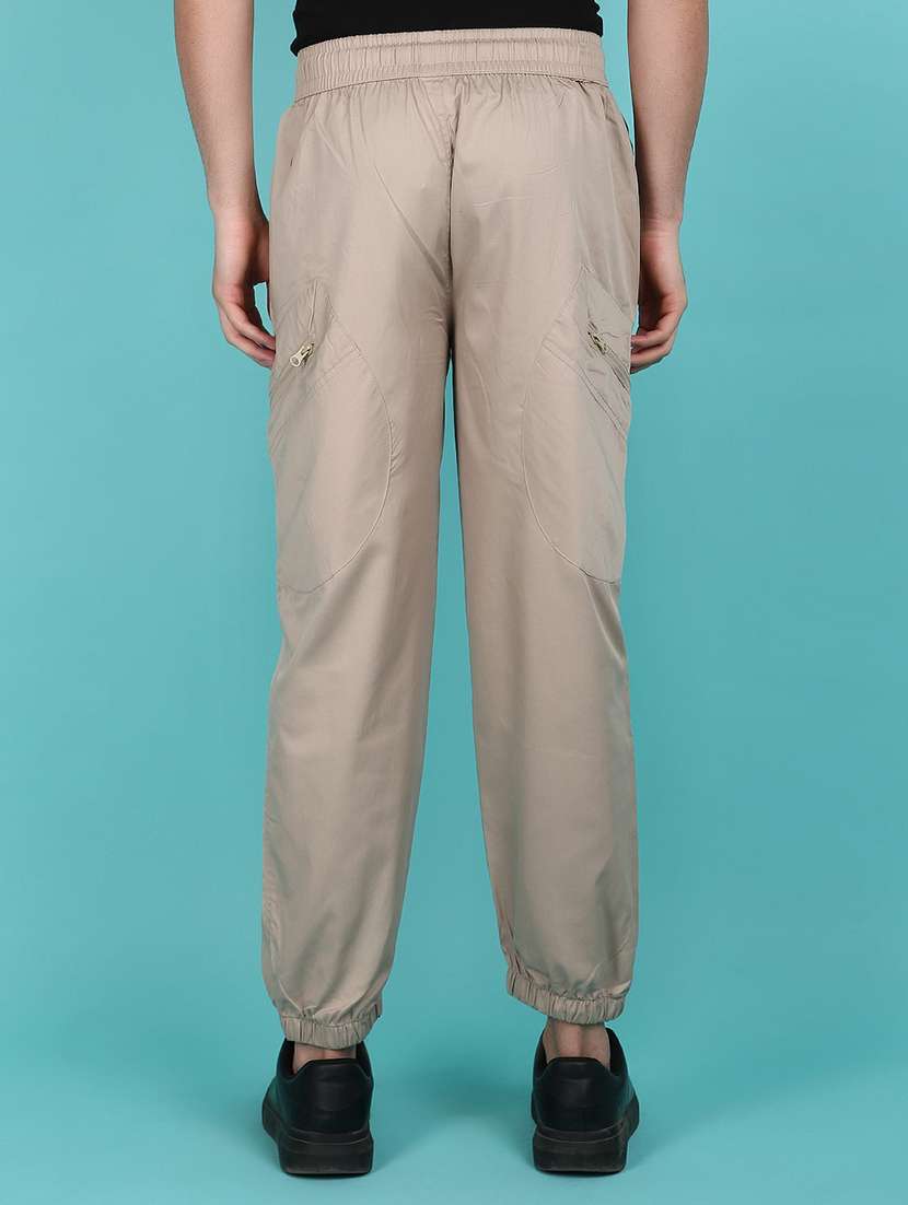 men solid mid rise cargo - 21104359 -  Standard Image - 3