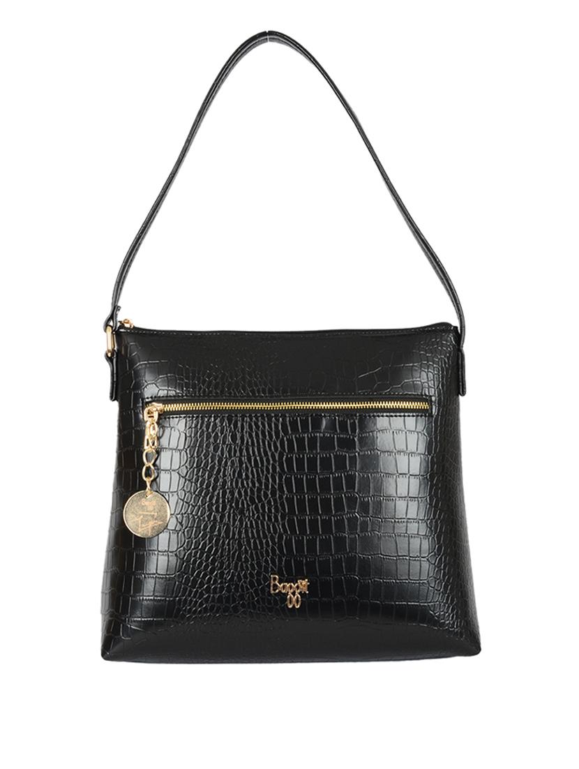 solid black detailed tote bag - 21104497 -  Zoom Image - 0