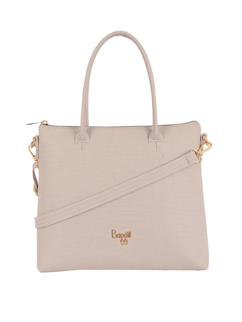 solid beige detailed tote bag - 21104499 -  Standard Image - 0
