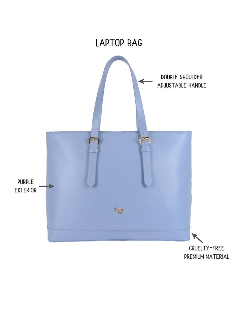 solid light blue detailed tote bag - 21104511 -  Standard Image - 5