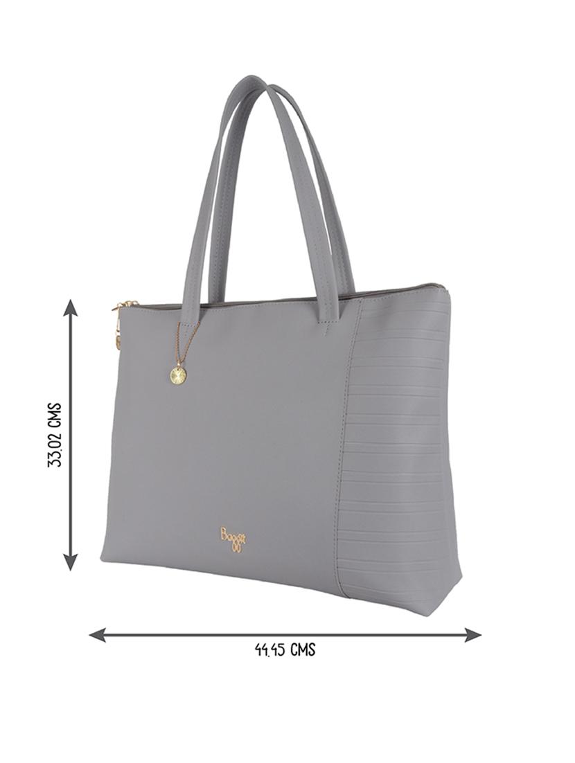 solid grey detailed tote bag - 21104516 - Standard Image - 5