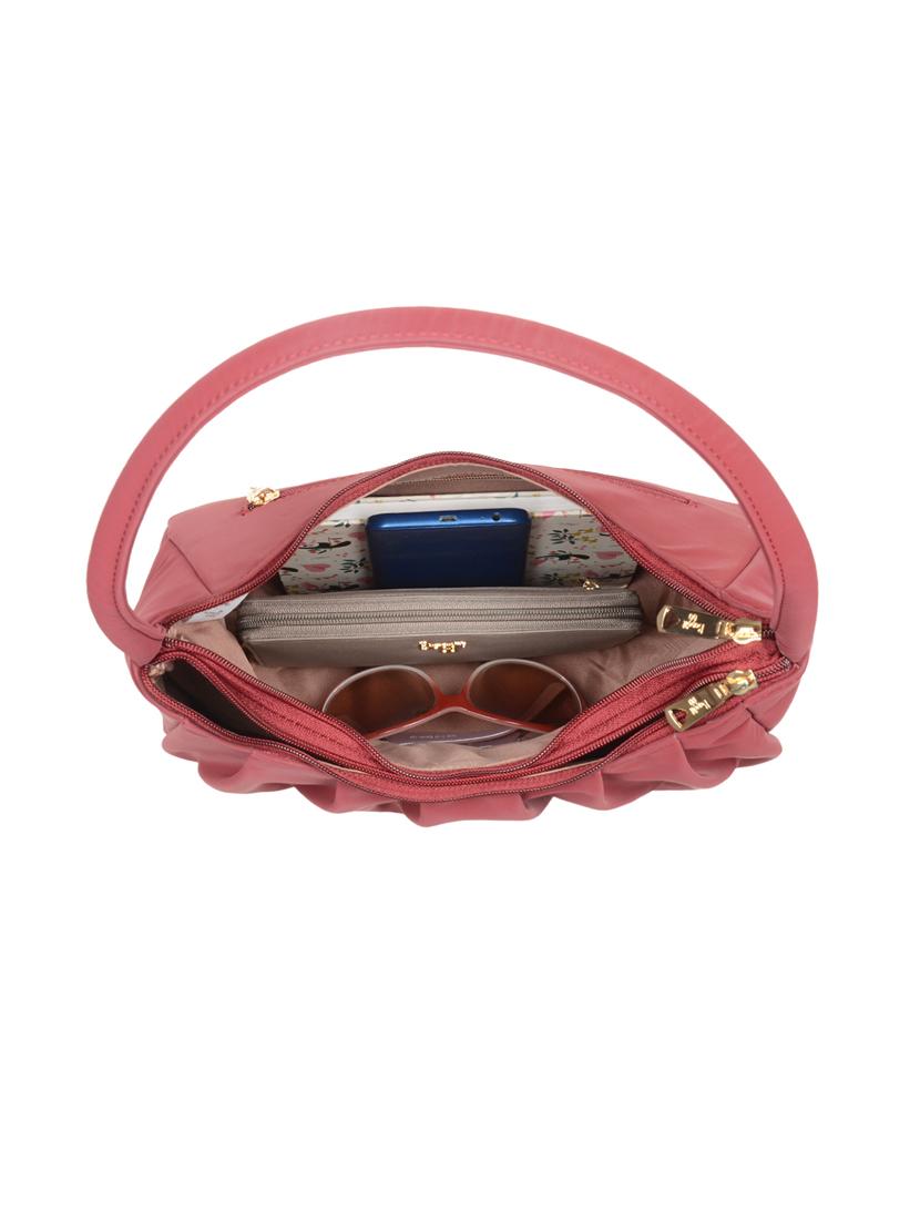 solid red detailed hobo bag - 21104536 - Standard Image - 3