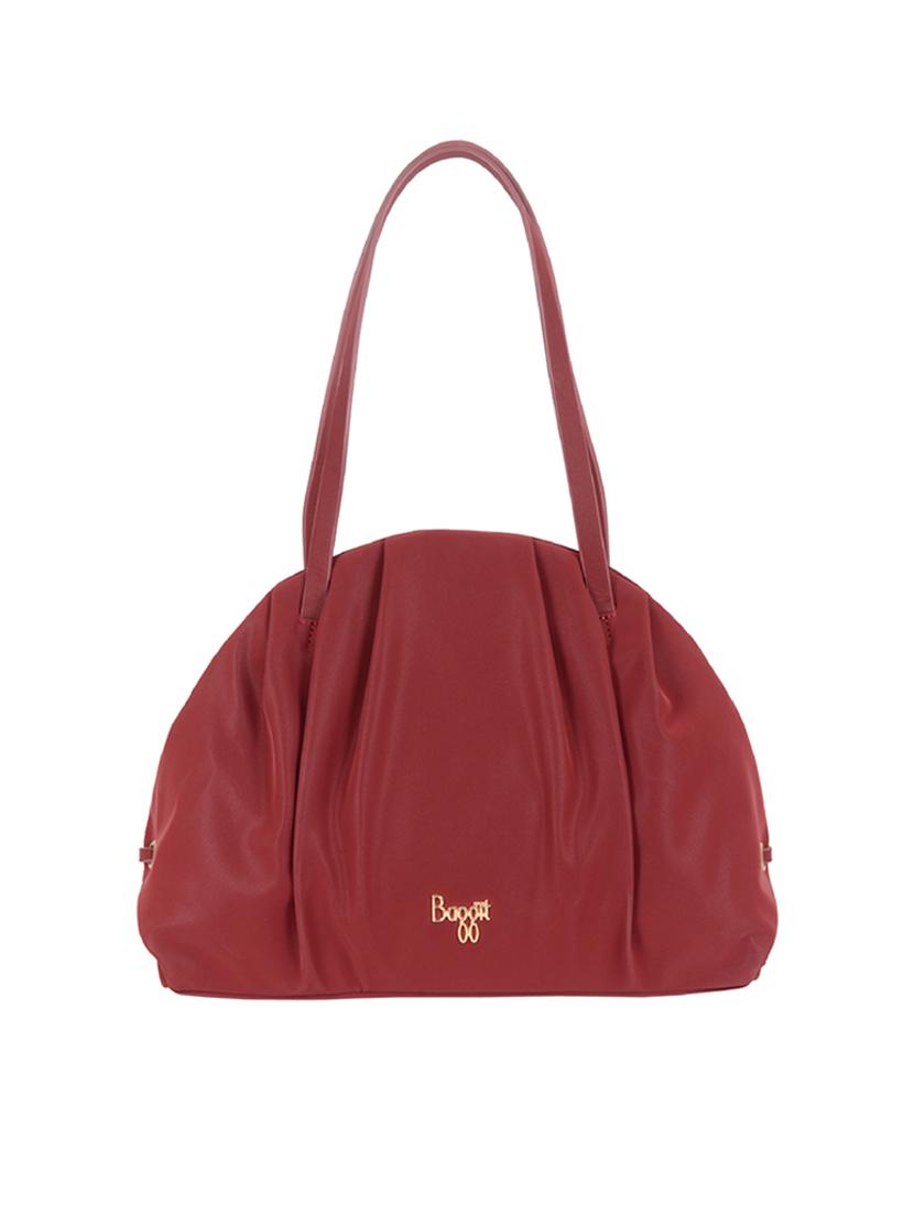 solid maroon detailed handbag - 21107282 -  Zoom Image - 0