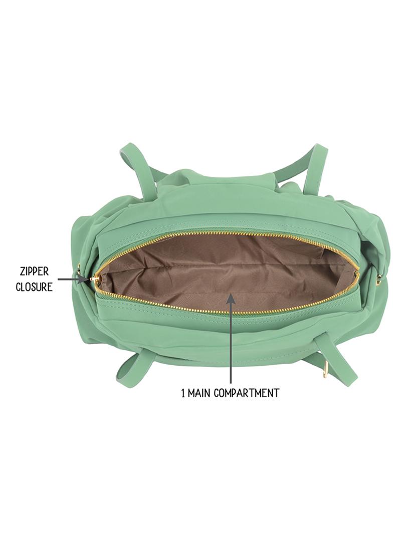 solid green detailed handbag - 21107283 - Standard Image - 3