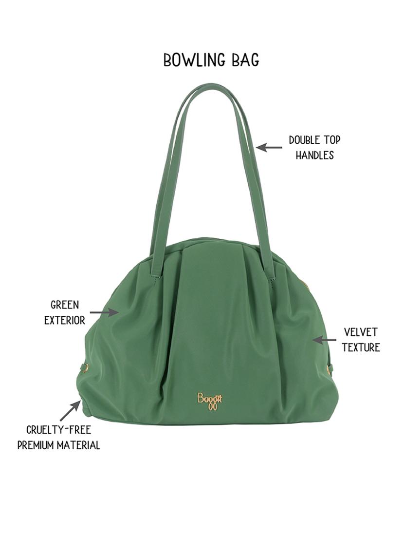 solid green detailed handbag - 21107283 - Standard Image - 5