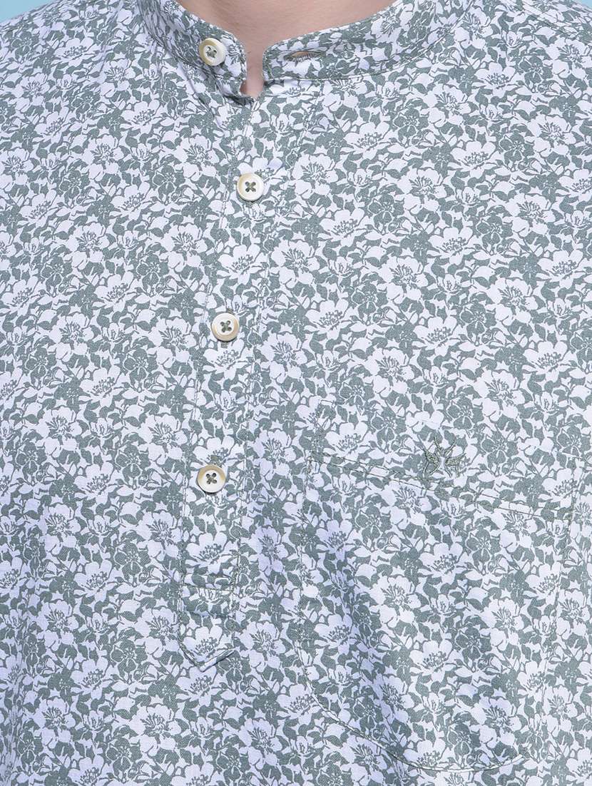 men mandarin collar long sleeve short kurta - 21108751 -  Standard Image - 5